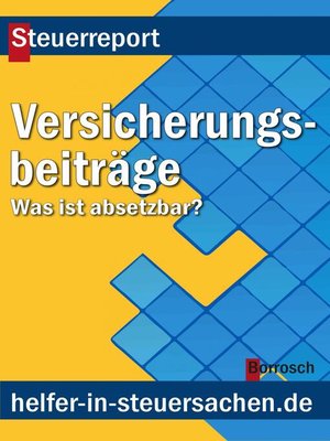 cover image of Versicherungsbeiträge